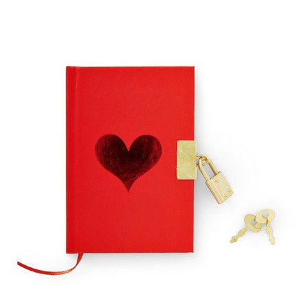 Red cover with heart diary