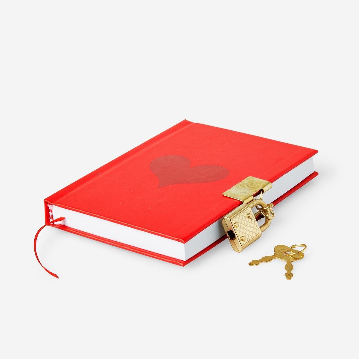 Red cover with heart diary