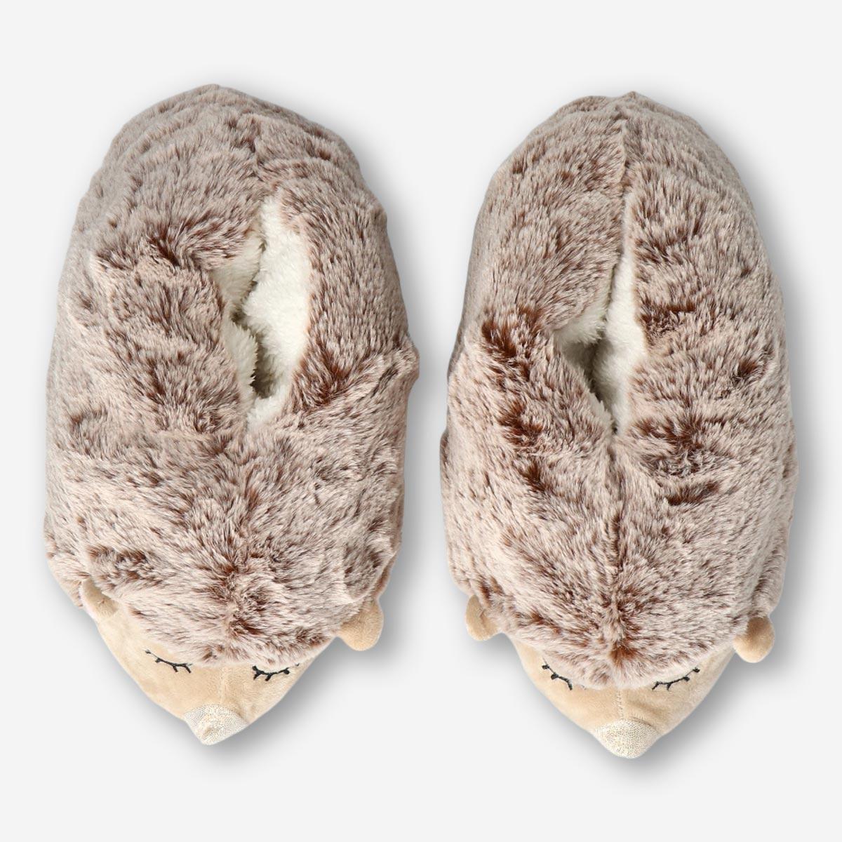 Brown hedgehog slippers. size 36-37