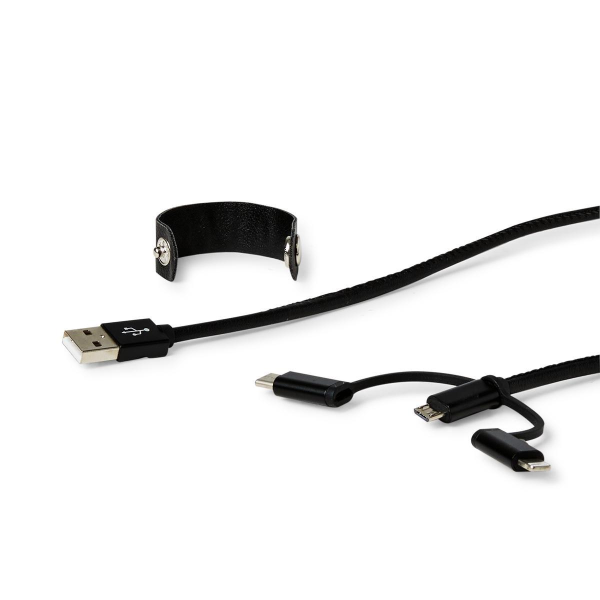 Black multi- charging cable