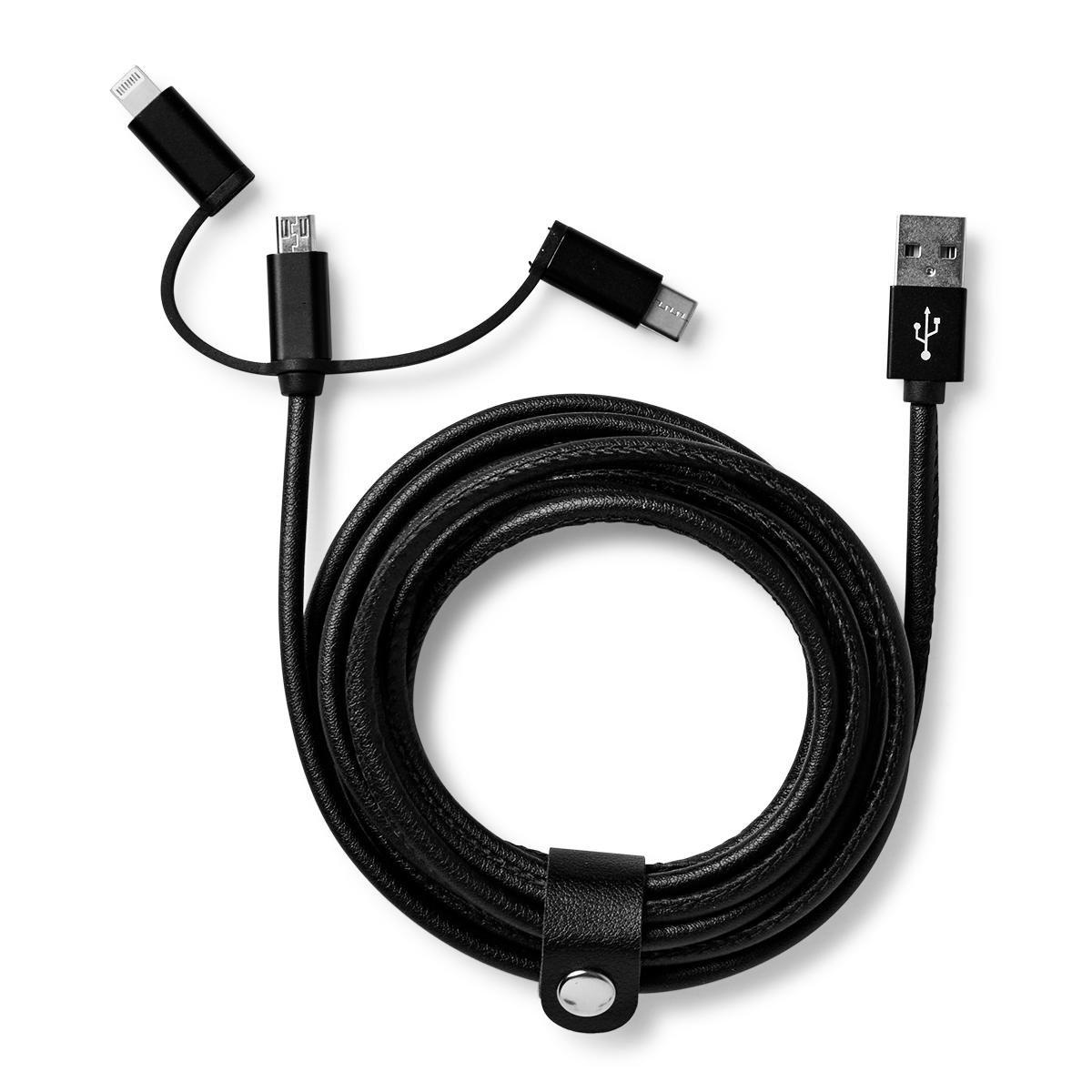 Black multi- charging cable