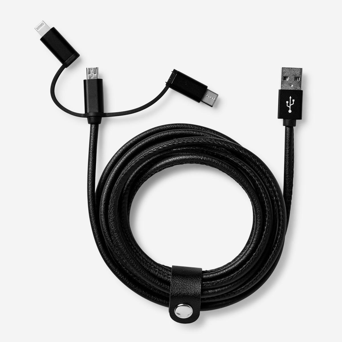Black multi- charging cable