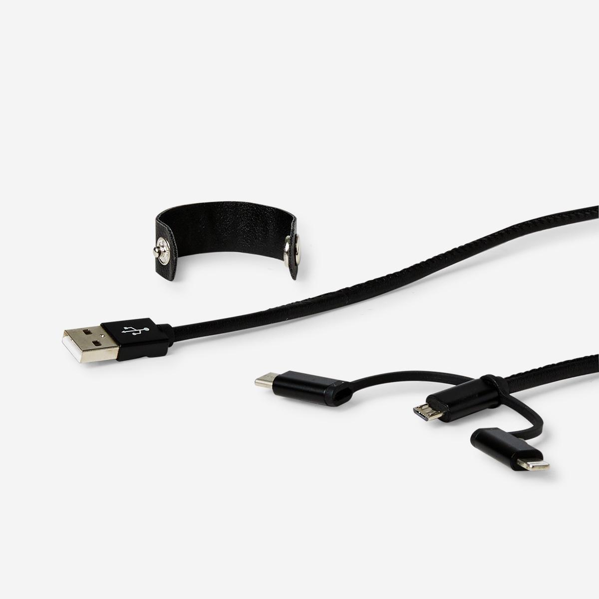 Black multi- charging cable