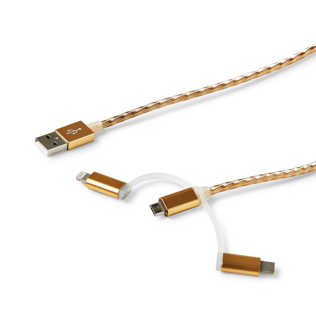 Gold multi-charging cable