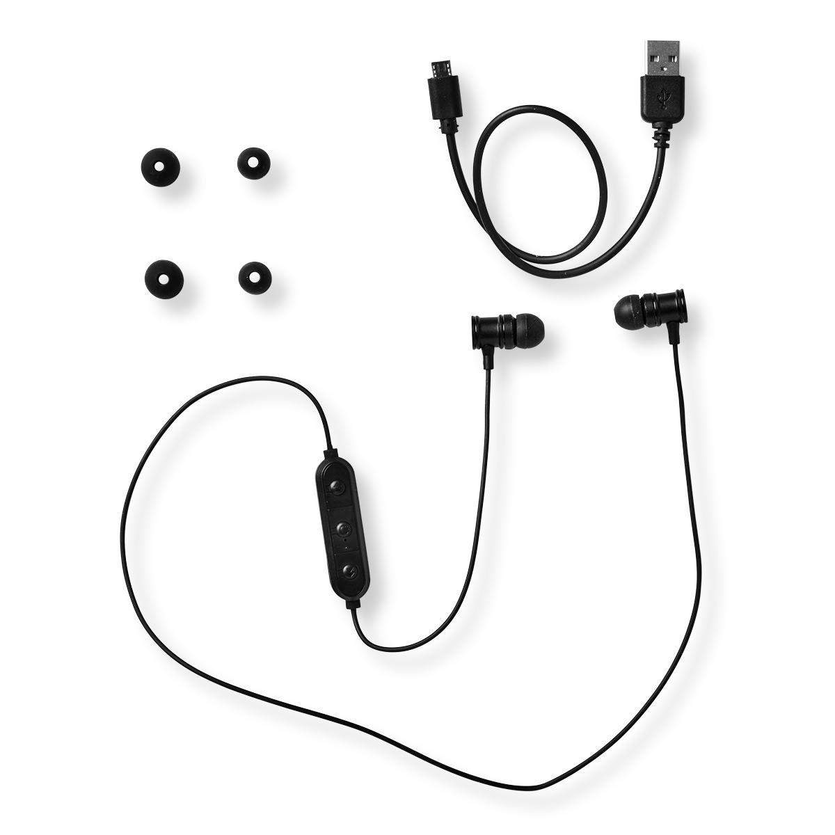 Black wireless earphones