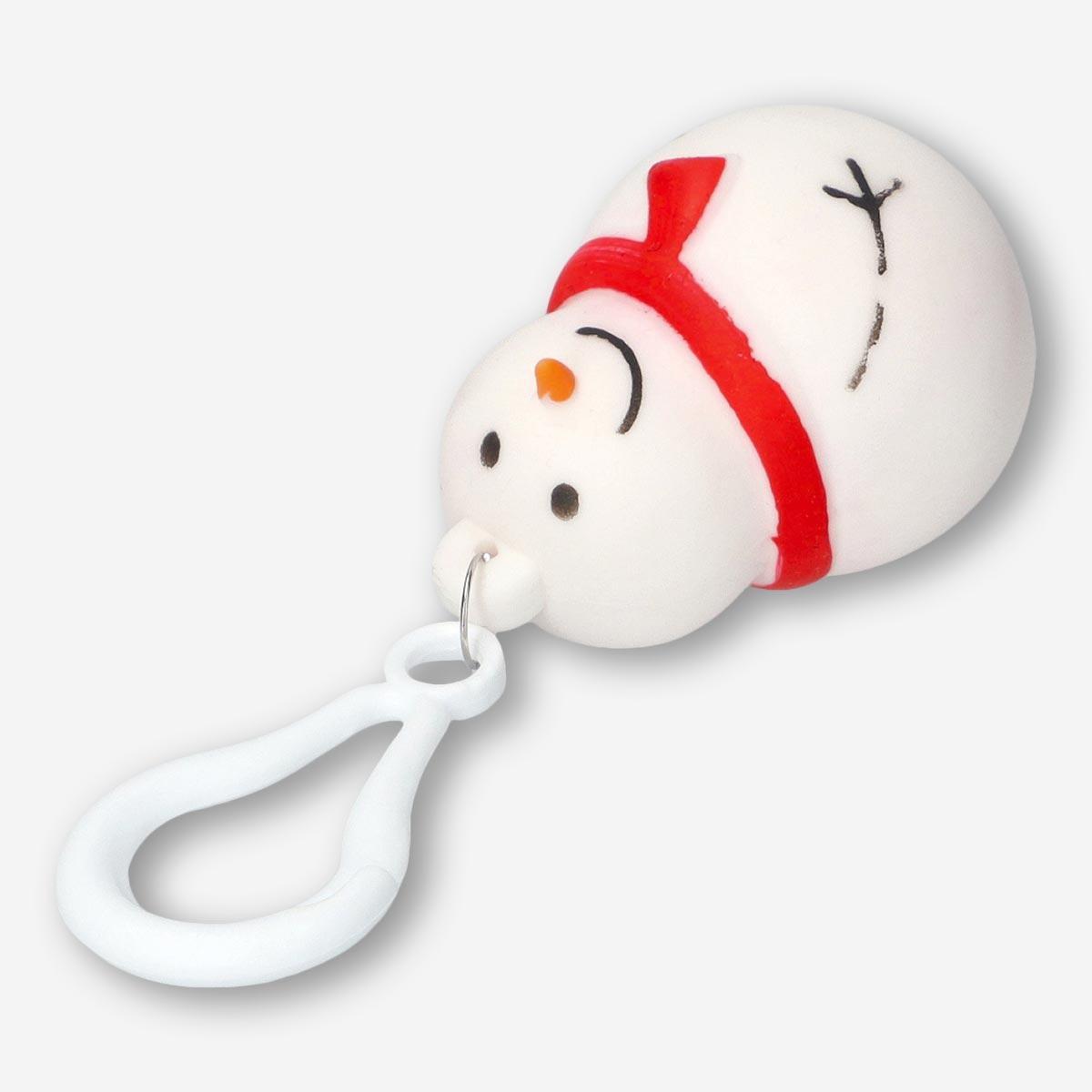 Multicolour snowman keychain