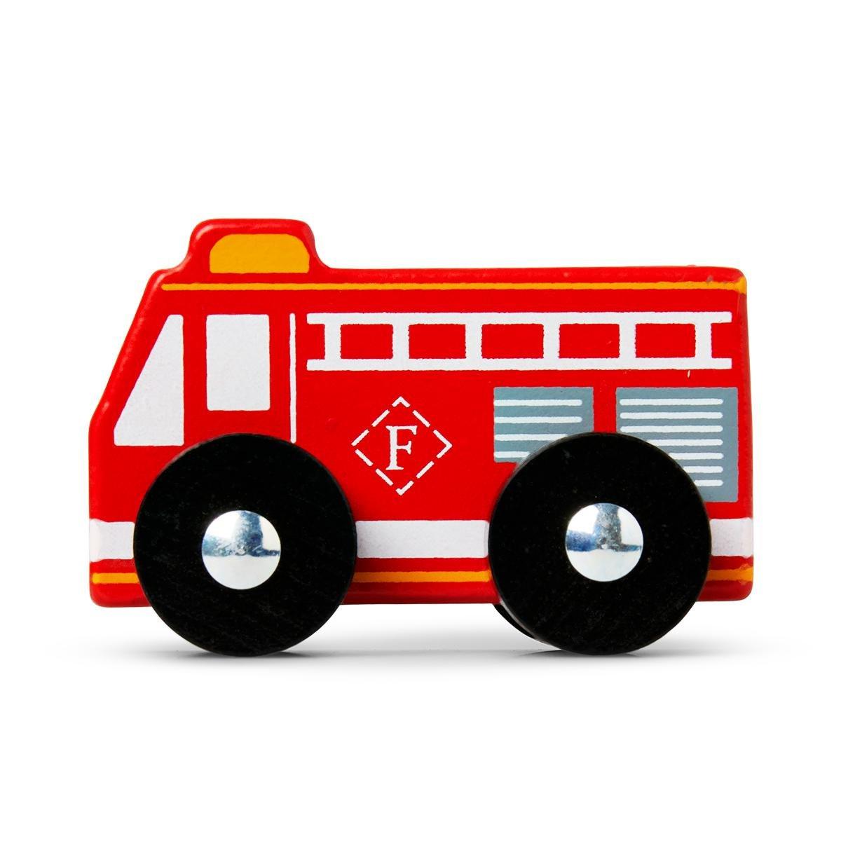 Wooden red fire engine