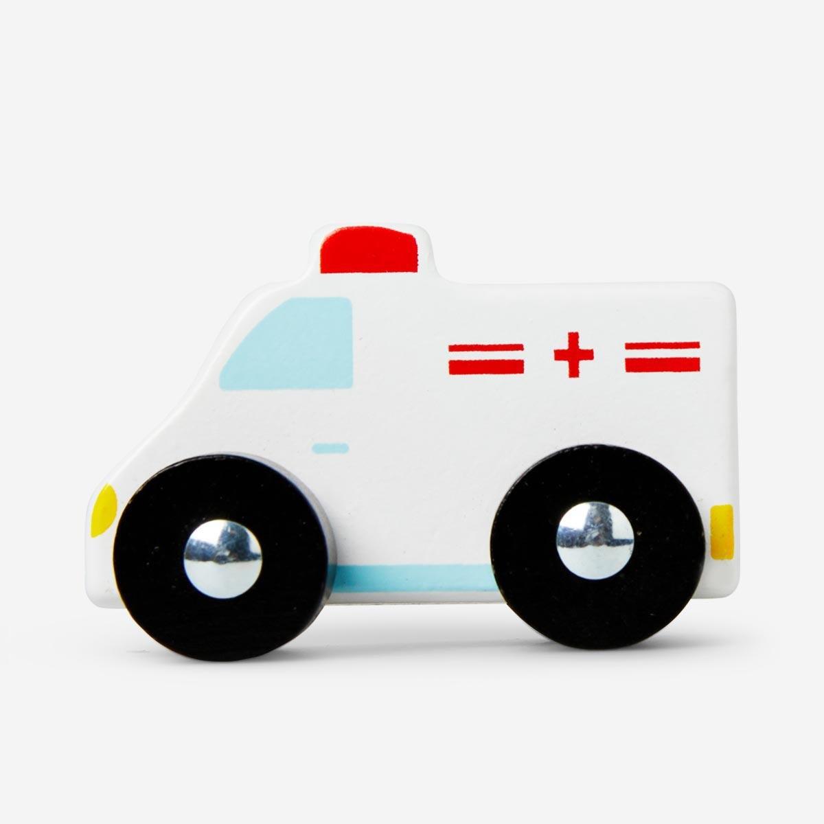 Wooden white ambulance