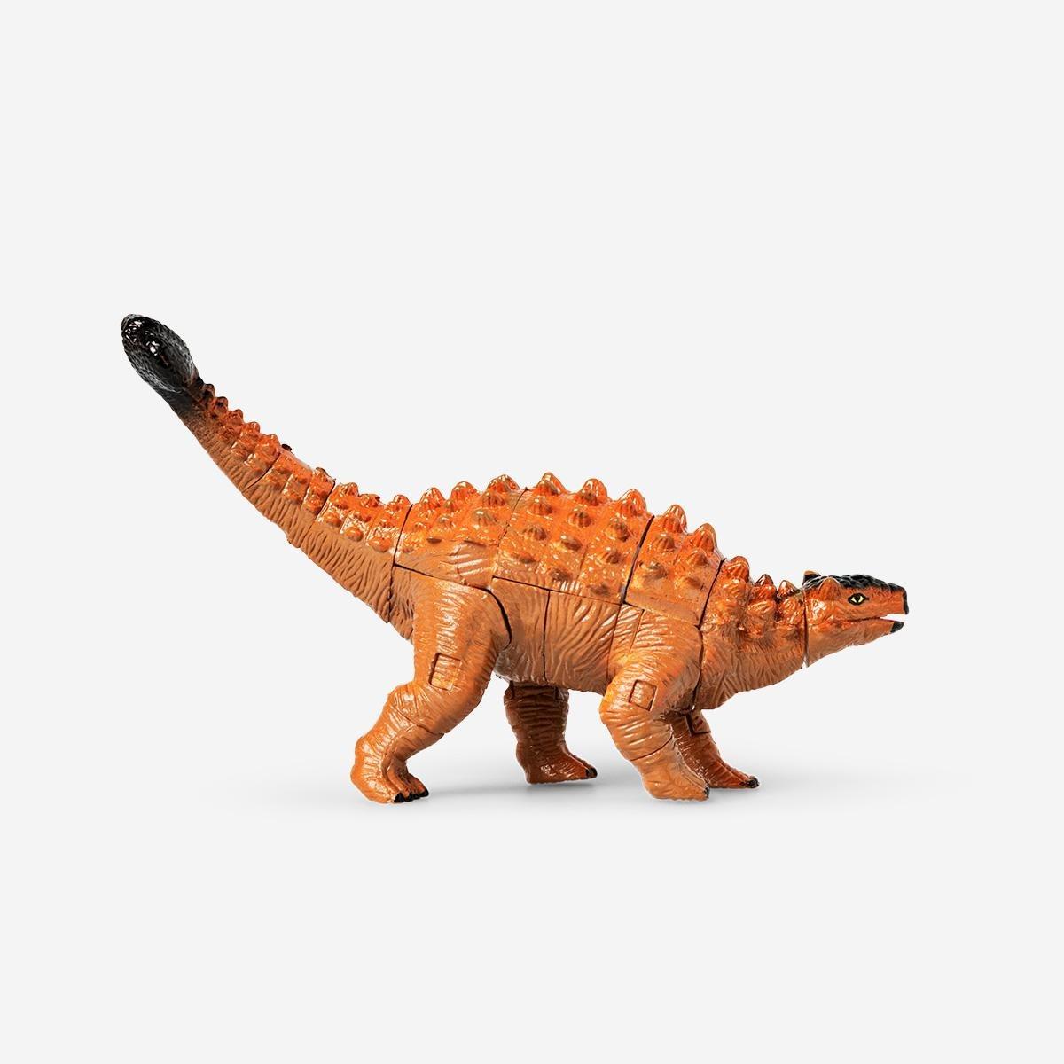 Orange ankylosaurus dinosaur