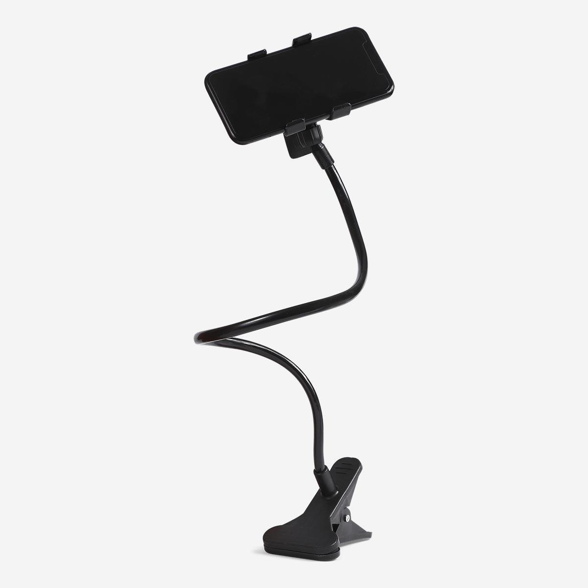Black smartphone holder with clamp