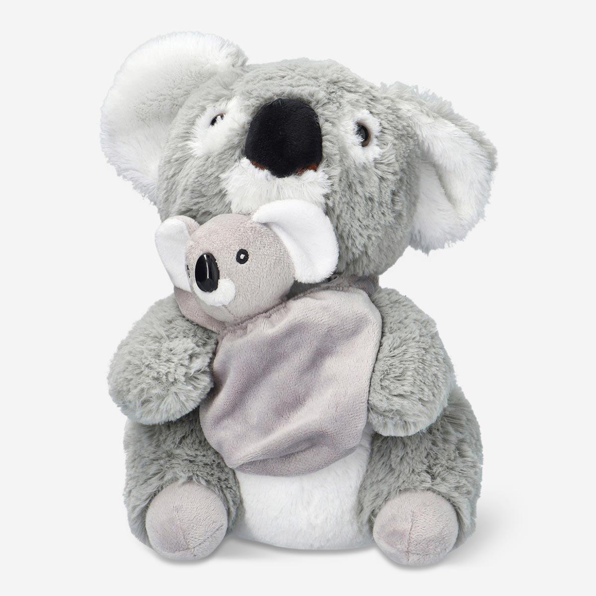 Grey koala mum