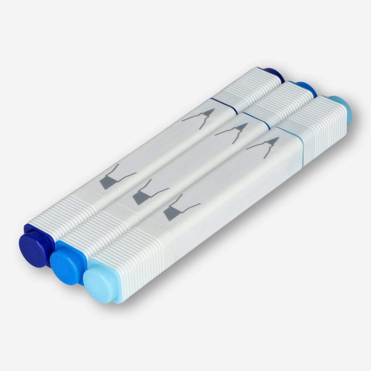 Blue twin markers