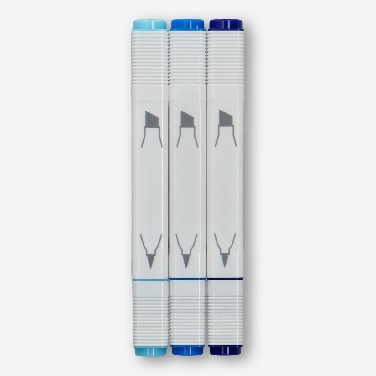 Blue twin markers