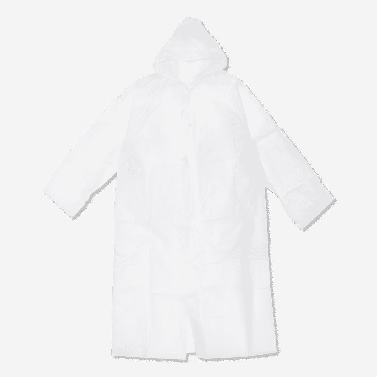 White raincoat, size l/xl