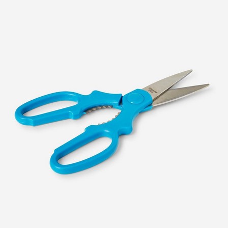 Blue kitchen scissors