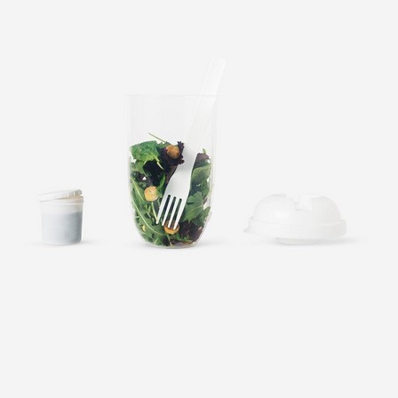 White Salad Container