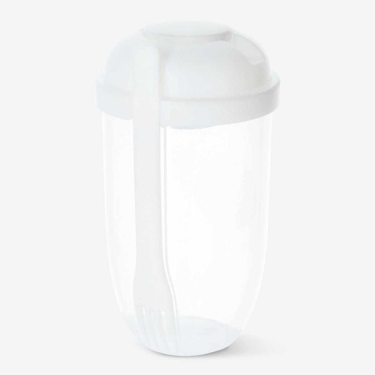 White Salad Container
