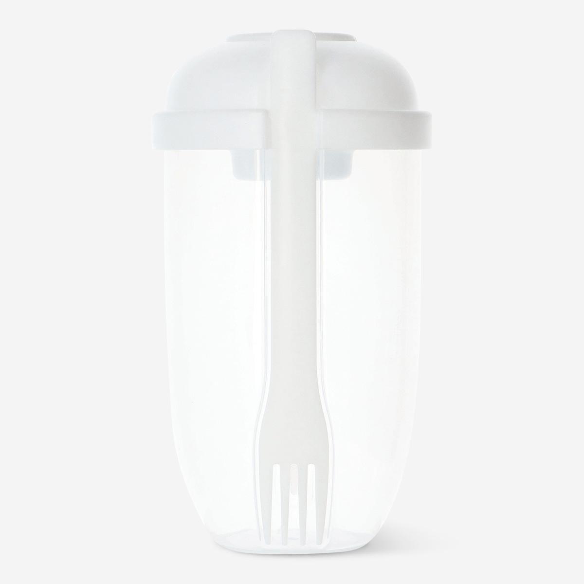 White Salad Container