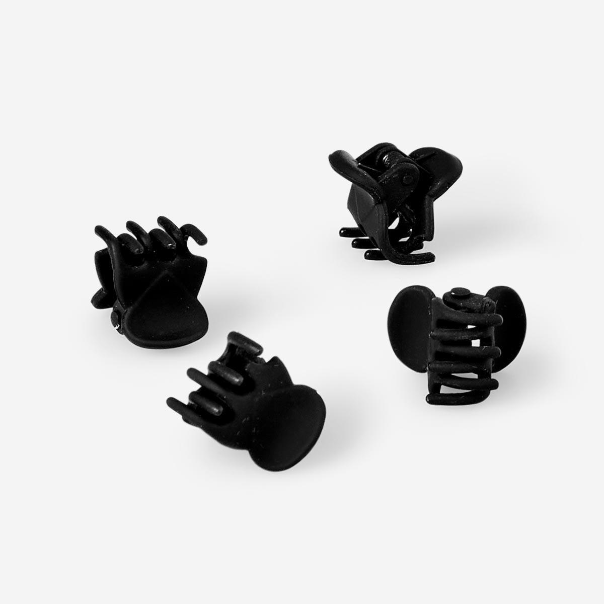 Black Hair Clips. 8 Pcs