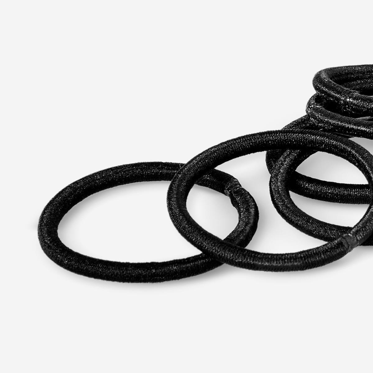 Black Hair Elastics. 20 Pcs