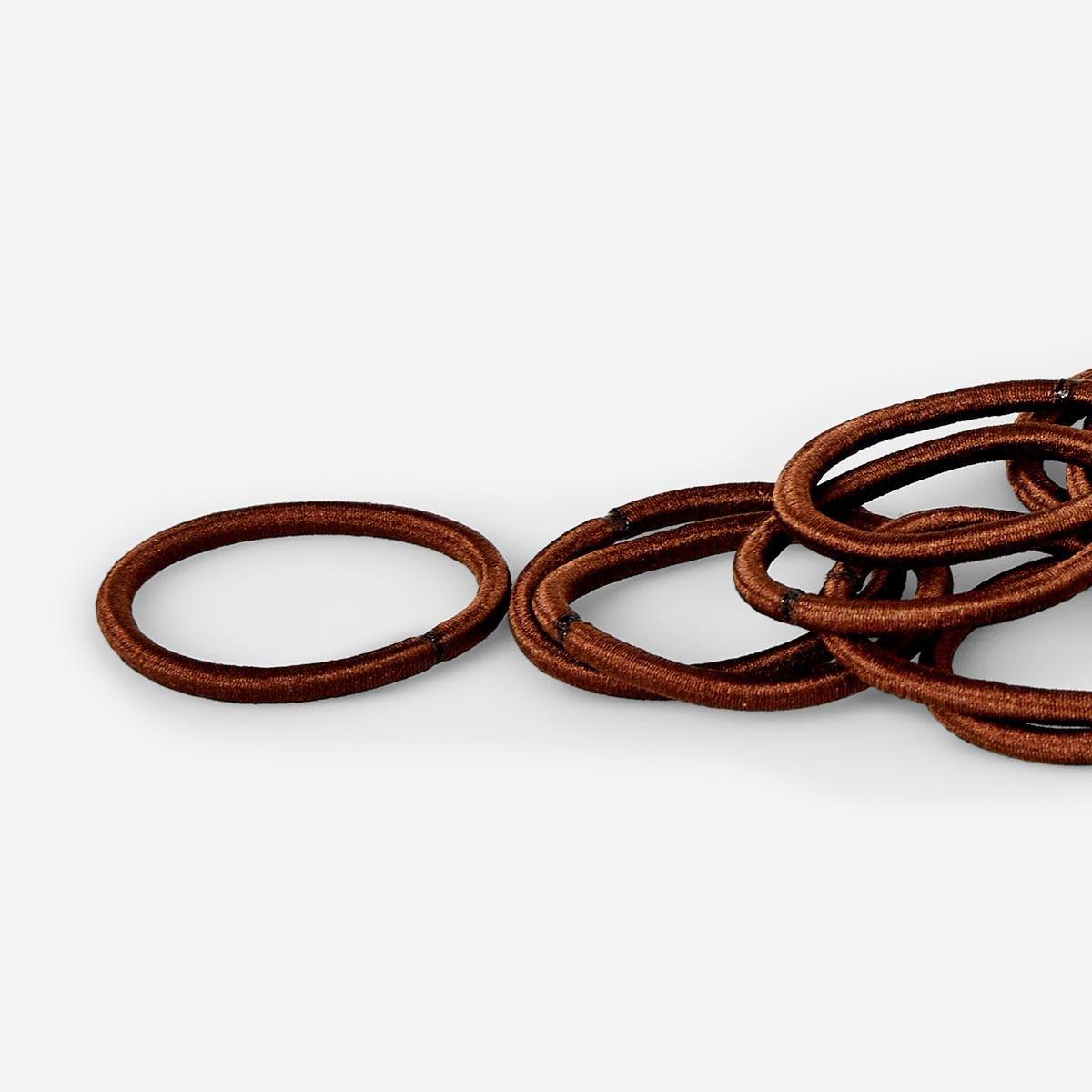 Brown Hair Elastics. 20 Pcs
