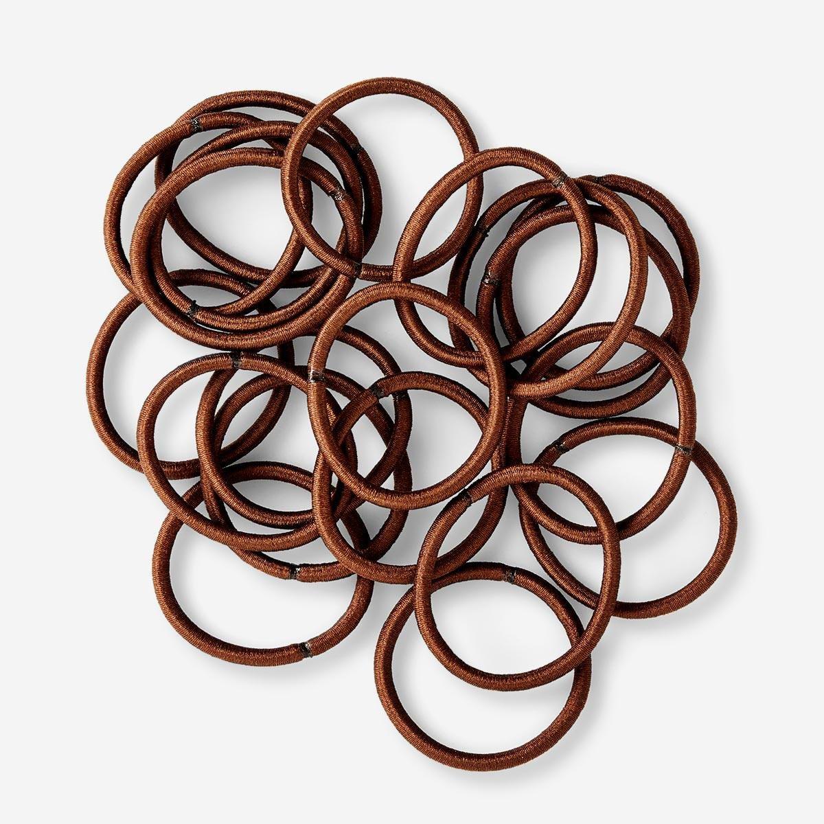 Brown Hair Elastics. 20 Pcs