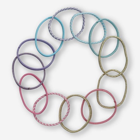 Multicolour hair elastics