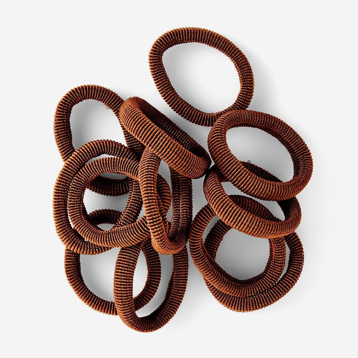 Brown hair elastics