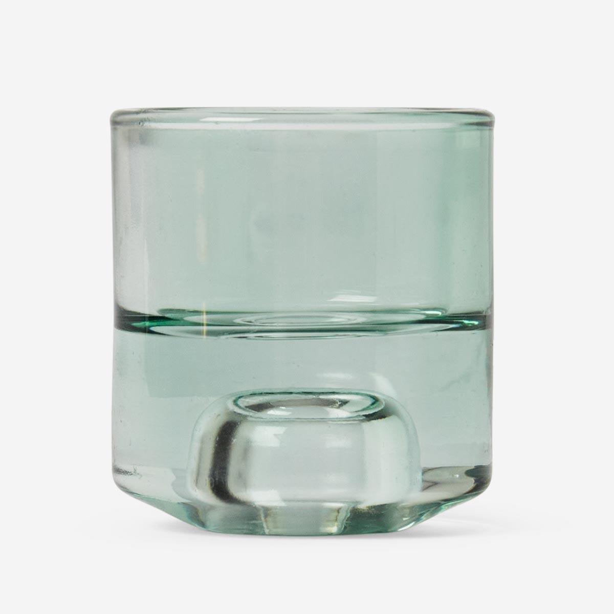 Green candle holder