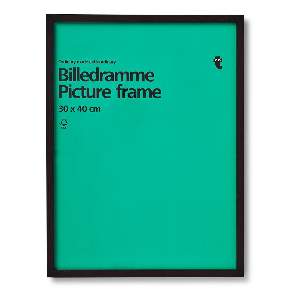 Black Picture Frame. 30 X 40 Cm