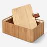 Wooden storage box. 19.5 cm