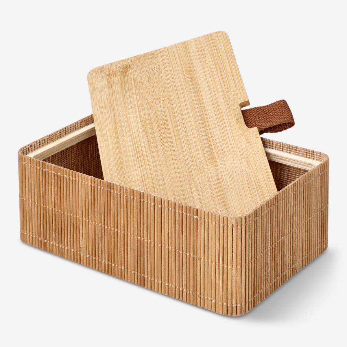 Brown Wooden Storage Box. 19.5 Cm