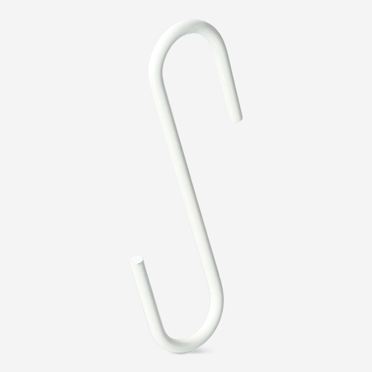 White S-hooks. 4 pcs