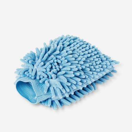 Blue cleaning mitt