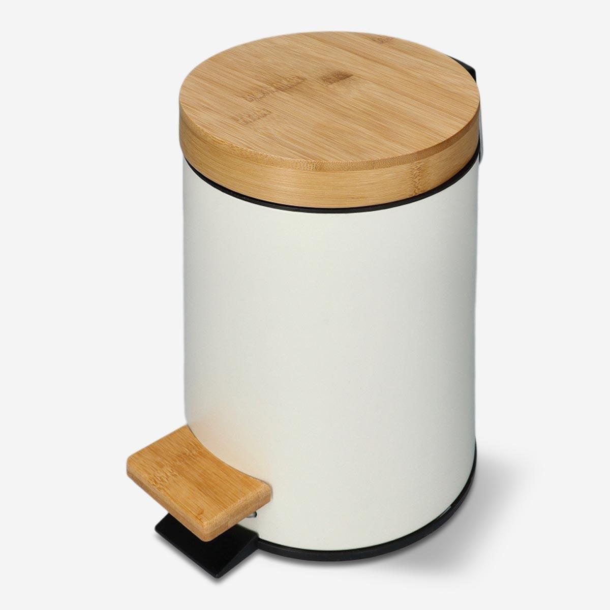White Bathroom Bin