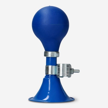 Blue bicycle horn