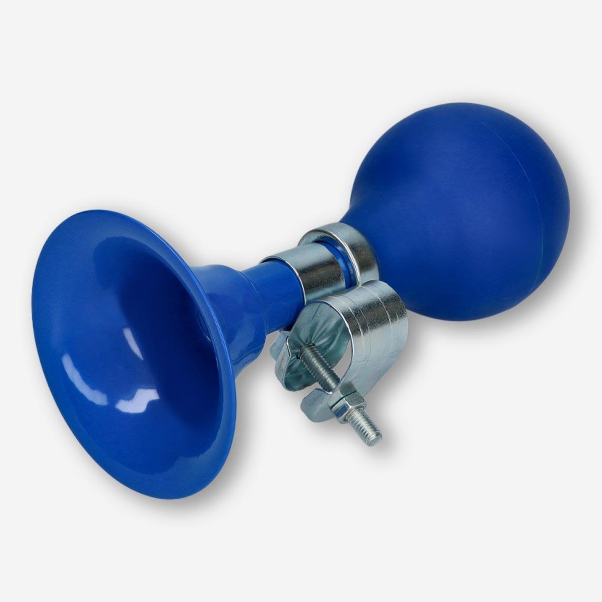 Blue bicycle horn