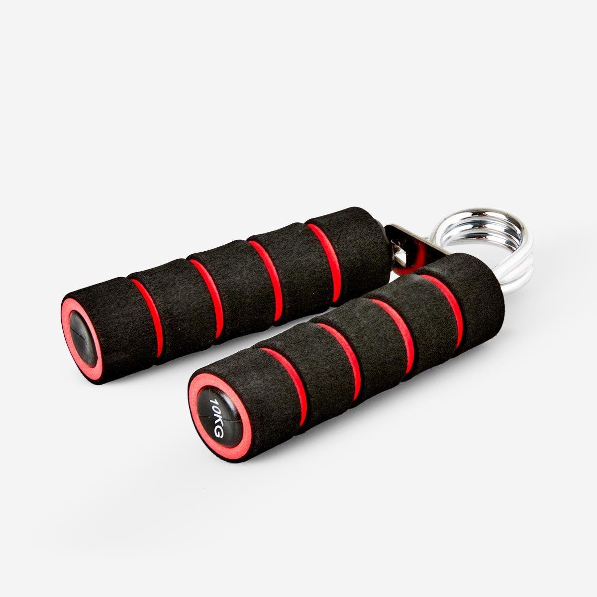 Black and red hand grip. 10 kg