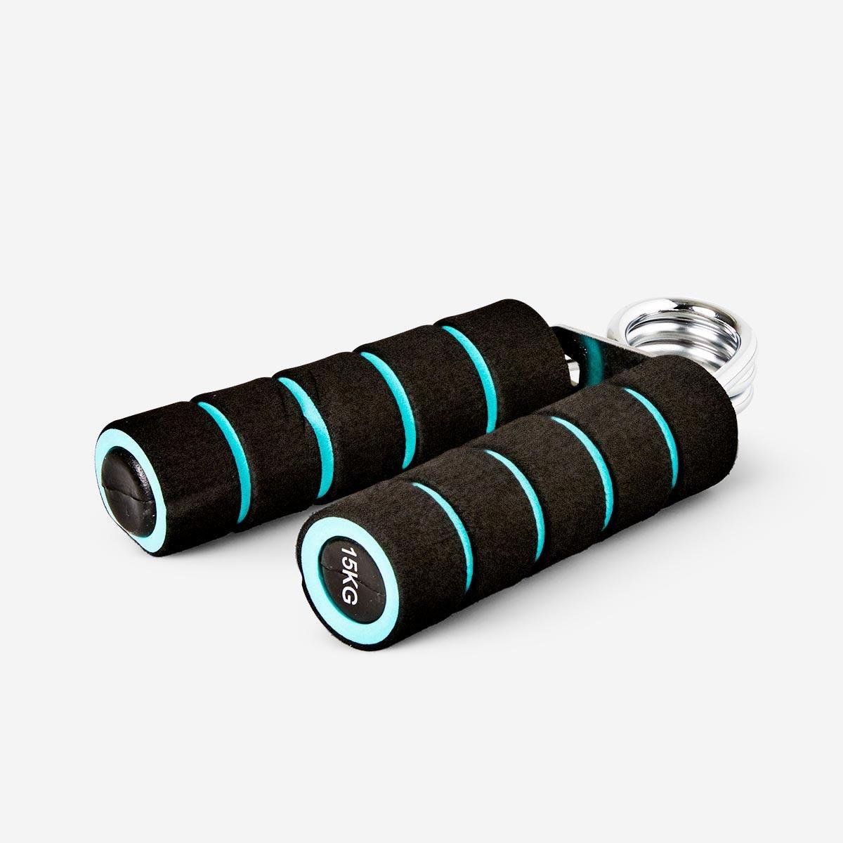 Black and blue hand grip. 15 kg