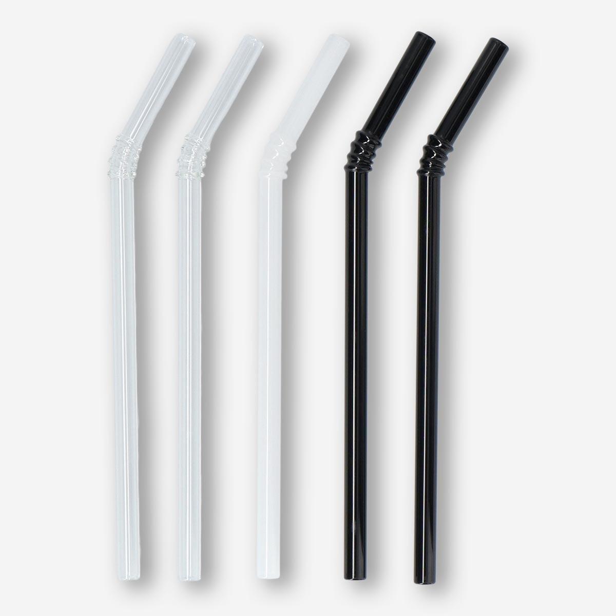 White and black straws