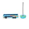 Blue remote-controlled bus