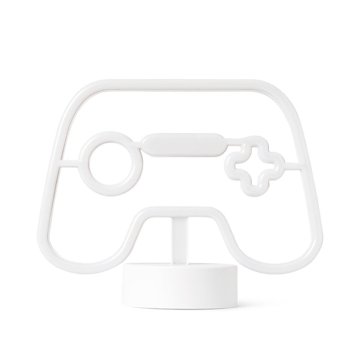 Blue game controller neon lamp