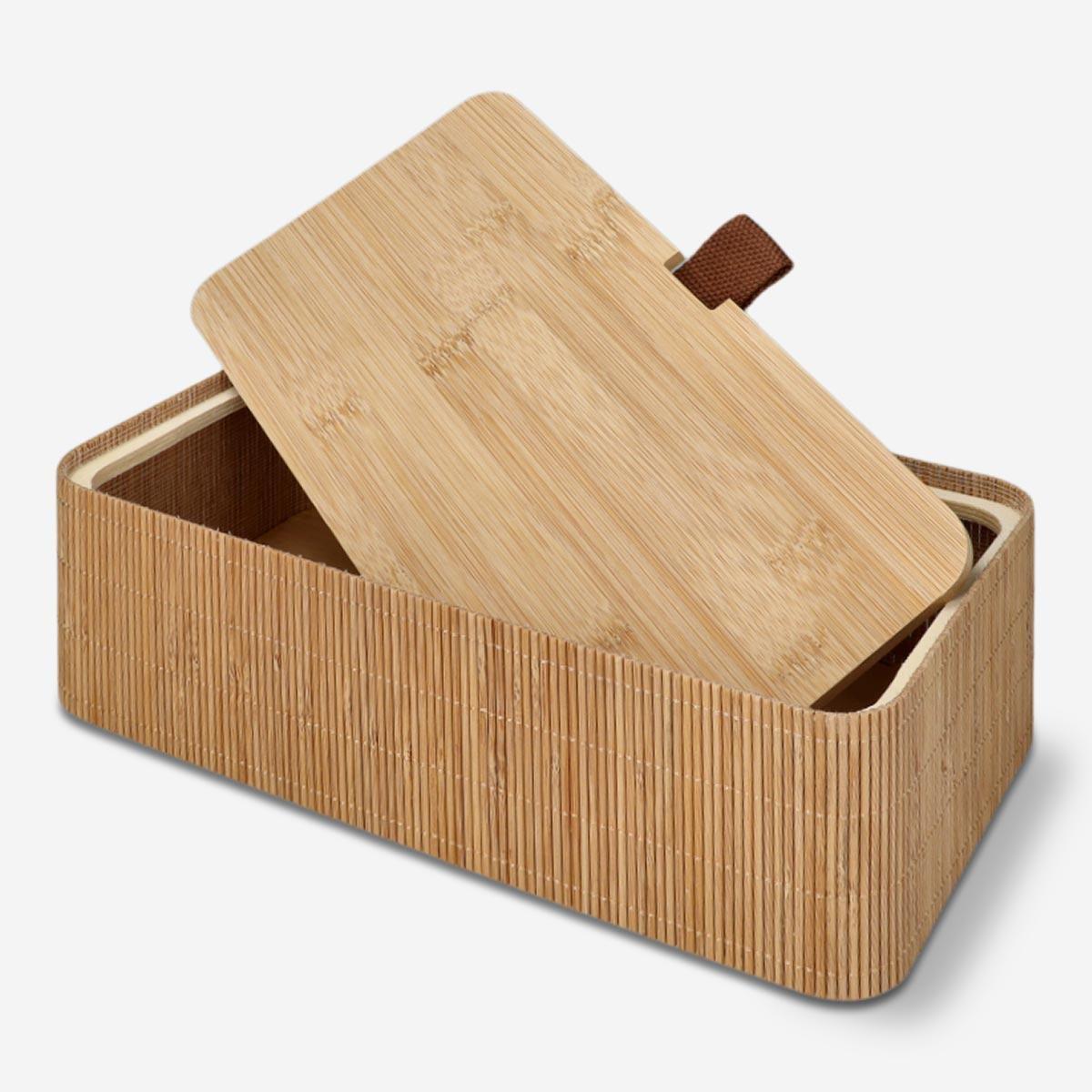 Wooden storage box. 27 cm