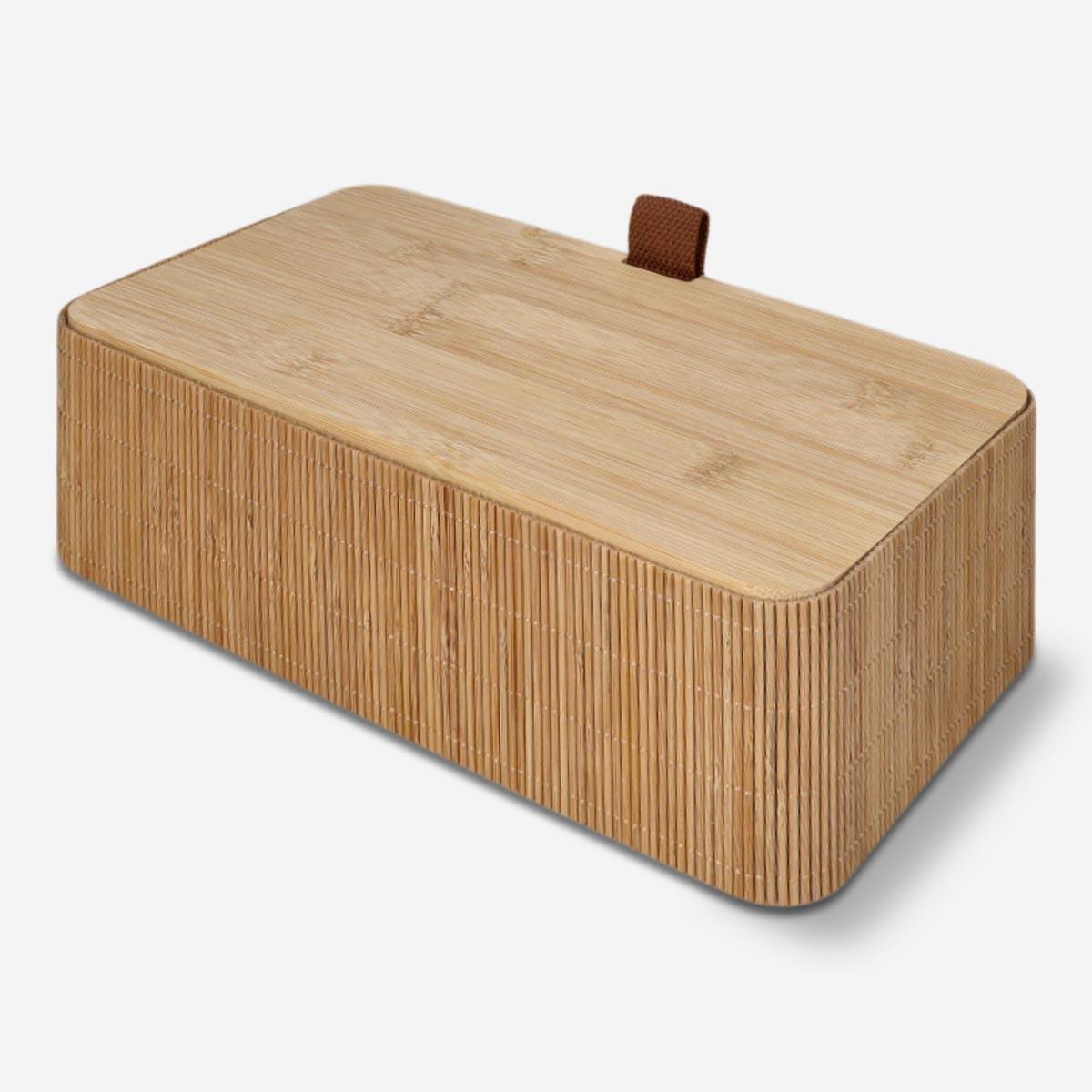 Brown Wooden Storage Box. 27 Cm