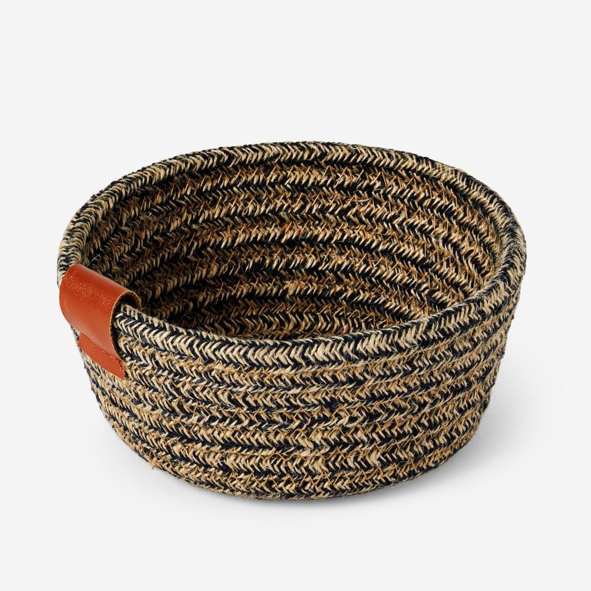 Black jute basket