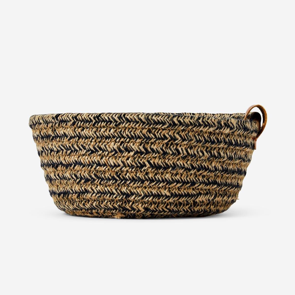 Black jute basket