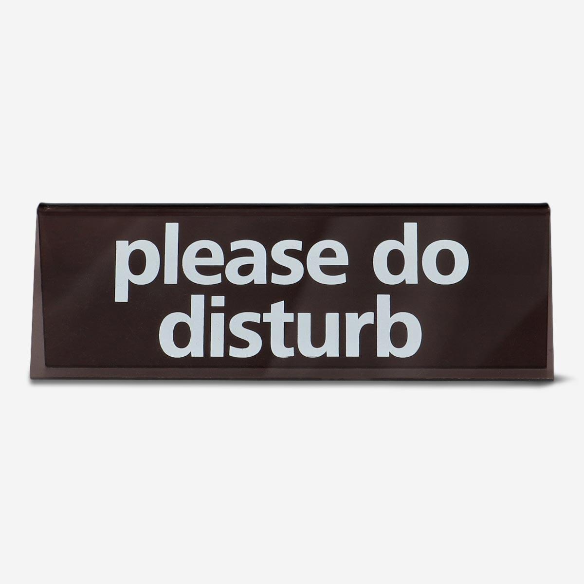 Black desktop sign