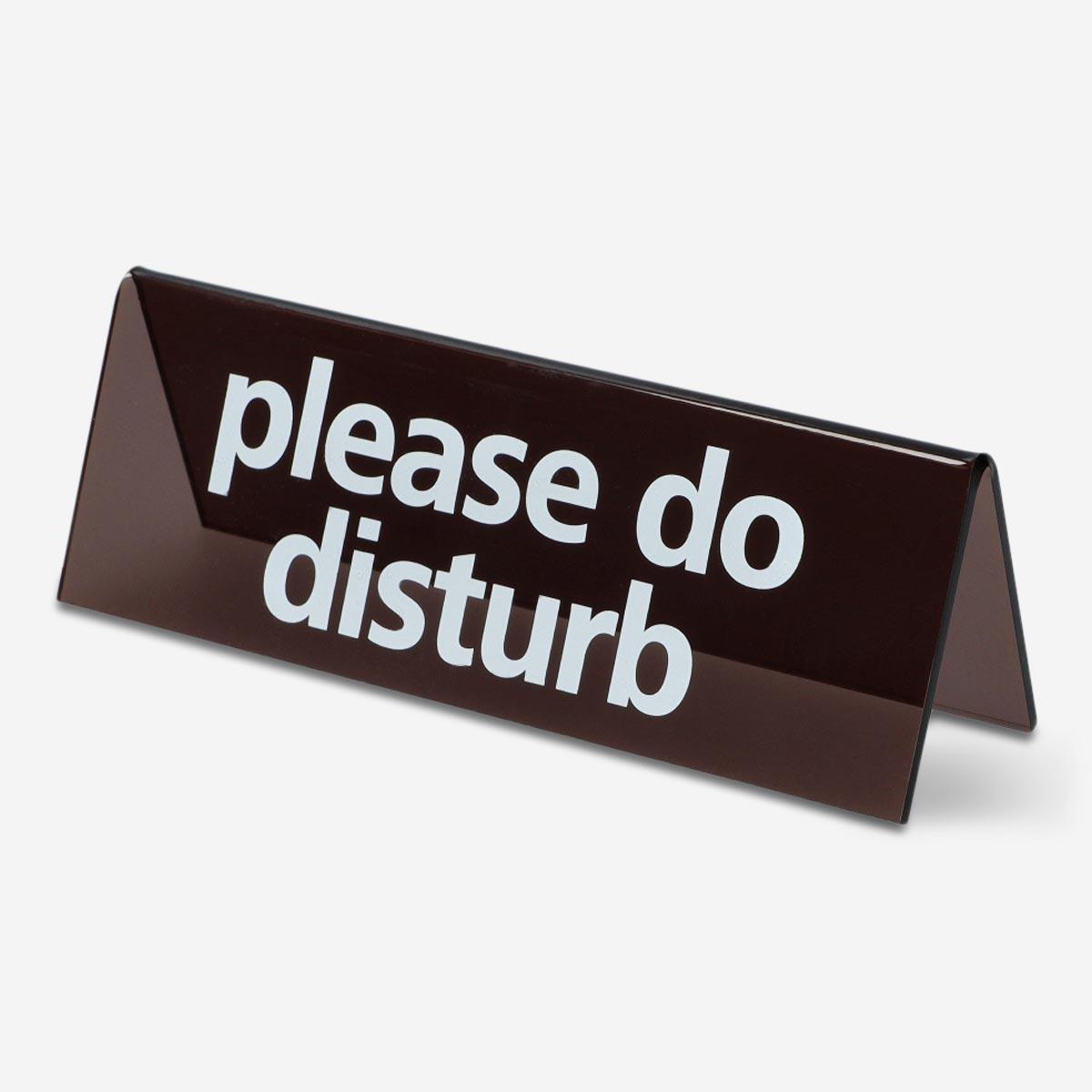 Black Desktop Please Do Disturb Sign