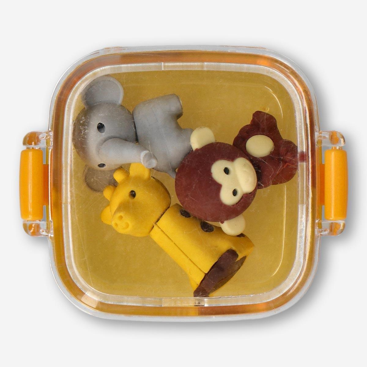Multicolour Wild Animal Erasers
