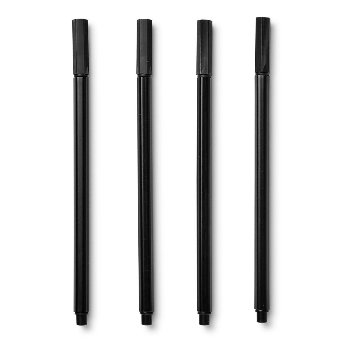 Black felt pens